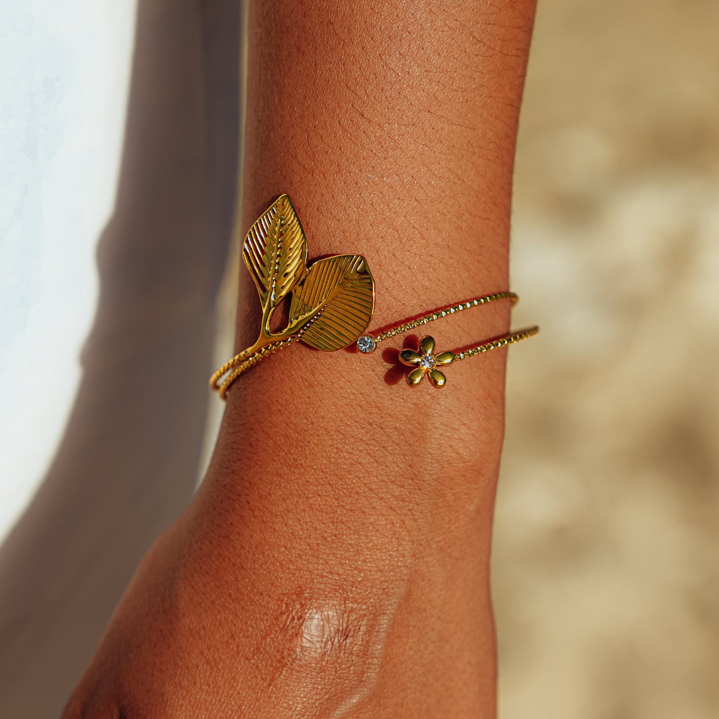 Bracelet manchette ouverte Perla