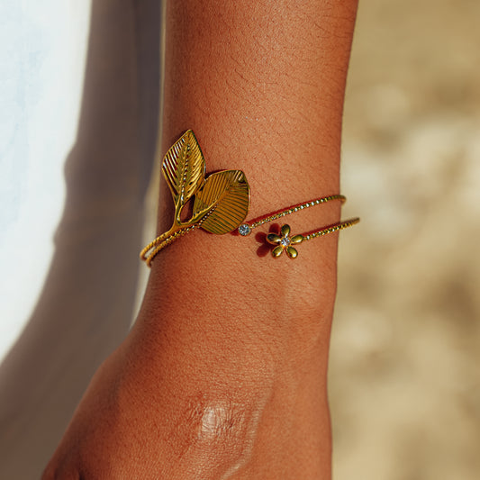Bracelet manchette ouverte Perla